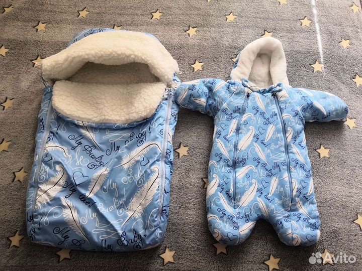 Зимний меховой конверт на выписку