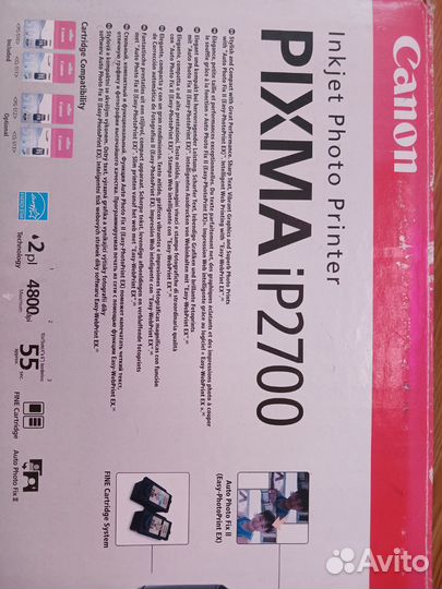 Цветной струйный принтер canon pixma ip 2700