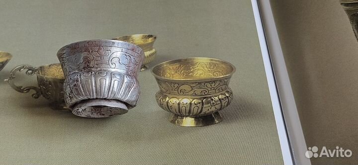 Солонка 18 век - серебро 84 пробы (екатерина 2 )