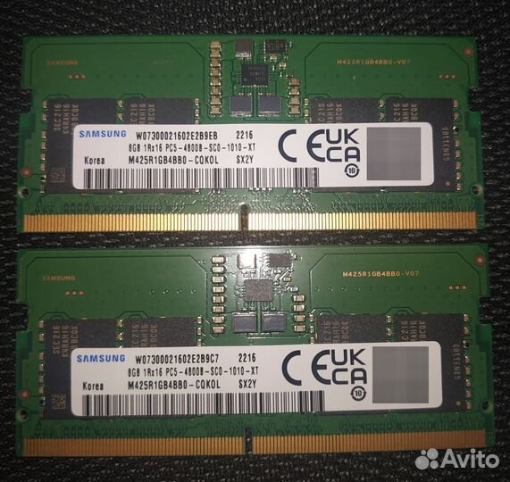 Оперативная память DDR5 Samsung 16GB(8GBx2) 4800Mh