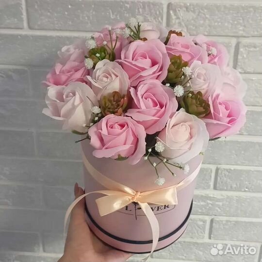 Букет из мыльных роз