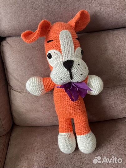 Вязаная игрушка Собачка
