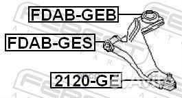 Сайлентблок передний переднего рычага fdabges