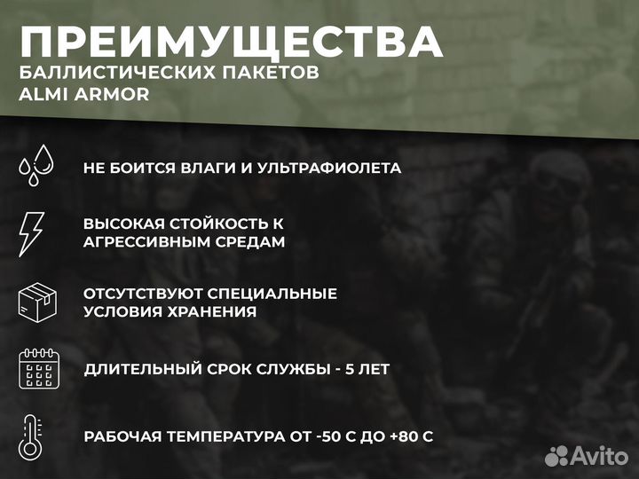 Баллистический пакет Almi Armor боковой 15х20 см