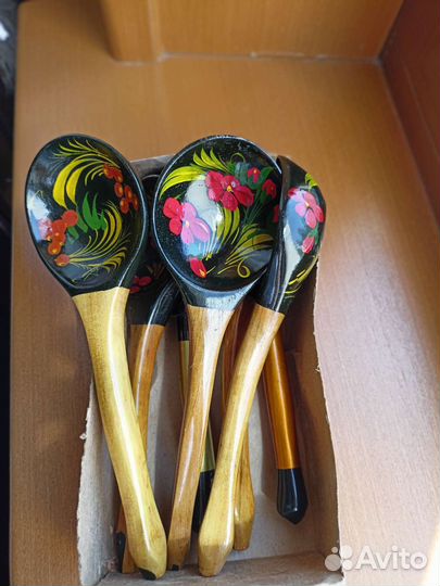 Ложки сувенирные хохлома