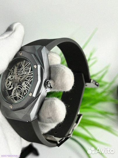 Часы наручные Hublot WHB3 серебро (Арт.60375)