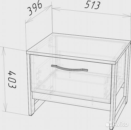 Тумба прикроватная Тип-2 Hugo (Hugo (Хьюго)
