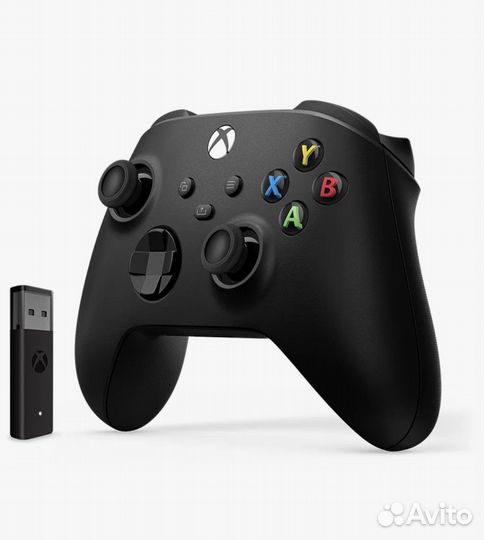Геймпад Microsoft Xbox Series S/X + адаптер черный