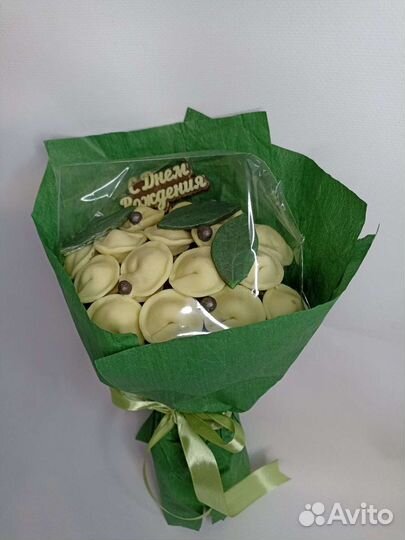 На заказ Шоколадные пельмени в букете