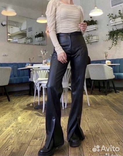 Кожаные брюки новые
