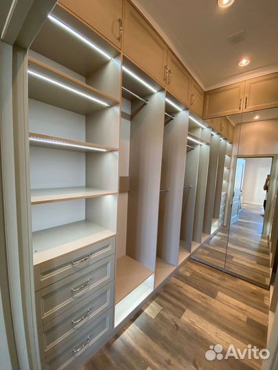 Гардеробная система по индивидуальному проекту