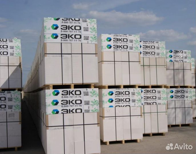 Газобетонный блок эко D600 B5,0 250x100x600