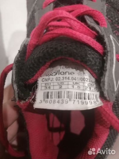 Ботинки спортивные декатлон р34 евро, 21,5 см