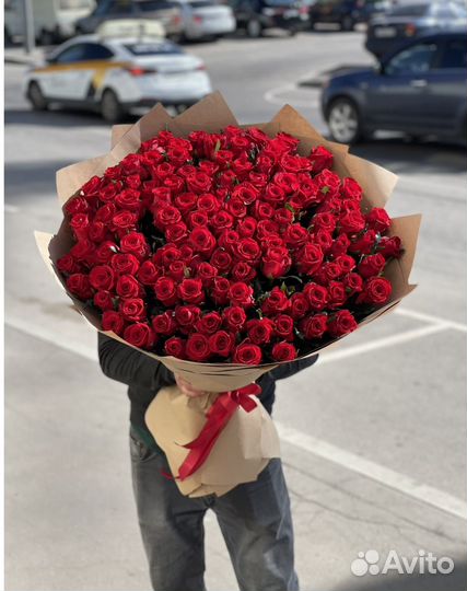 Розы букеты роза 101 штук