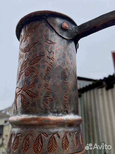 Старинный медный кувшин, антиквариат