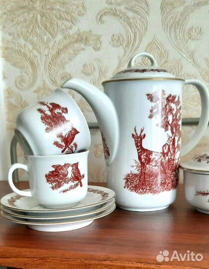 Кофейный сервиз Охота ГДР