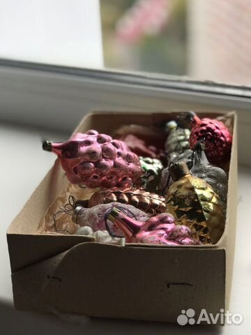 Елочные новогодние стеклянные игрушки СССР