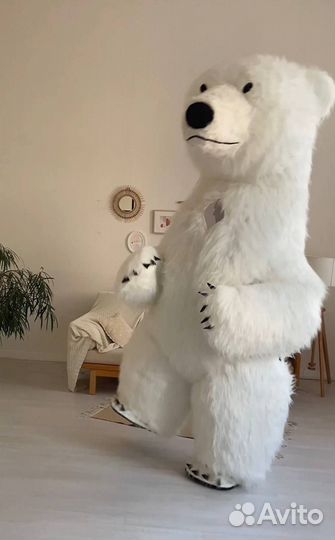 Мишка-костюм-надувной-для аниматоров