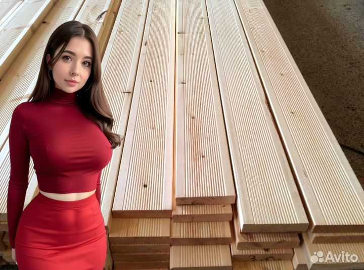 Палубная доска из лиственницы 3-6 metra 28х140