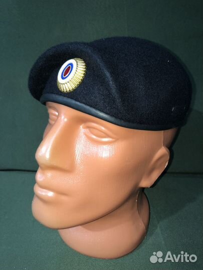 Берет отбитый черный с овалом мвд