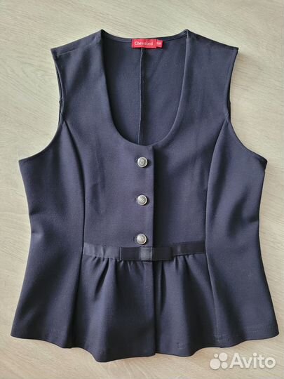 Жилет 152-158, блузки школьные