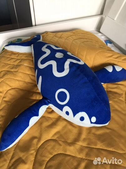 Мягкая игрушка кит акула 55см