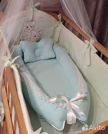 Кокон-гнёздышко с подушечкой для новорожденного