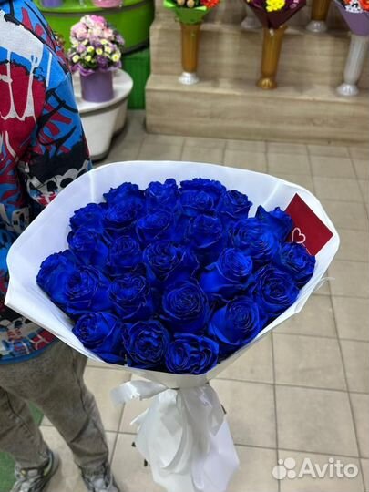 Синии розы букет