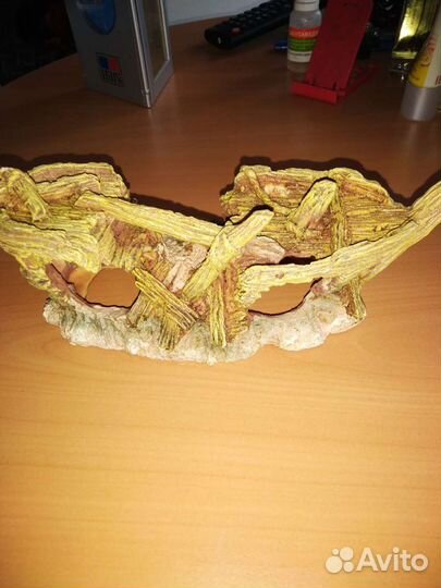 Грот корабль для украшения аквариума,декор