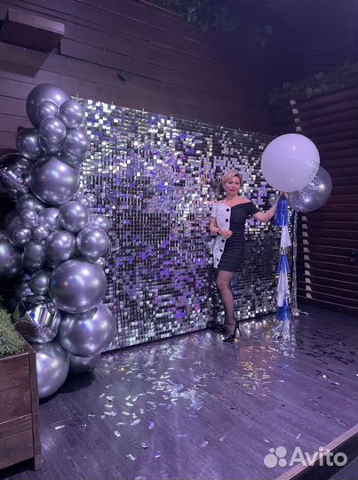 Фотозона на выпускной серебро