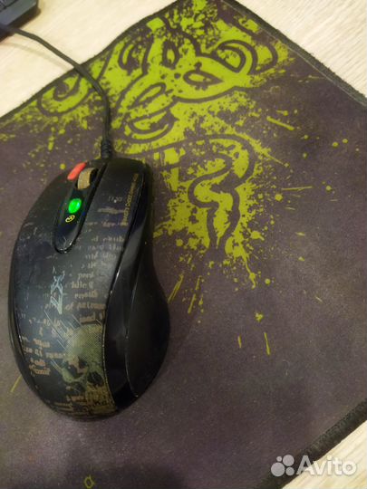 Игровая мышь X7 A4Tech F5 V-Track + Коврик