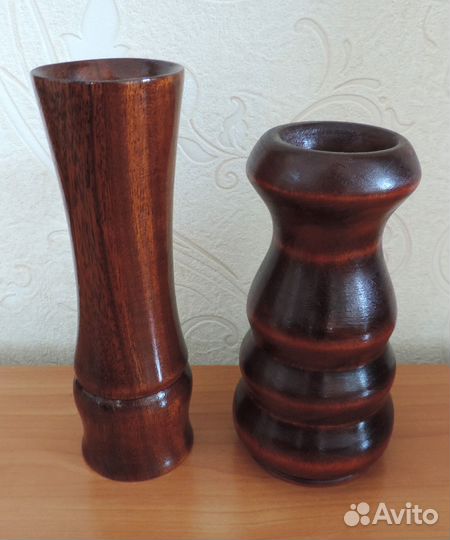 Шкатулка и вазочки из дерева