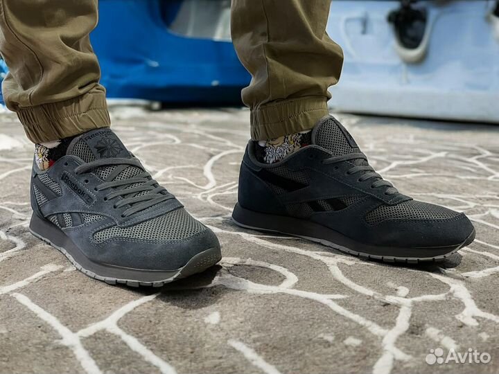 Кроссовки мужские сетка замша Reebok classic