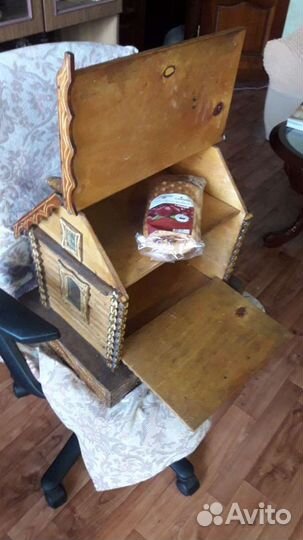 Хлебница-Избушка Резная Ручная Работа