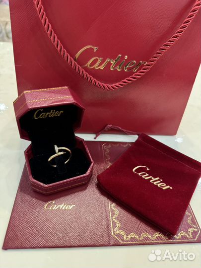 Золотое кольцо cartier гвоздь