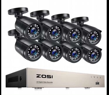 Комплект видеонаблюдения новый, Hiseeu на 8 камер