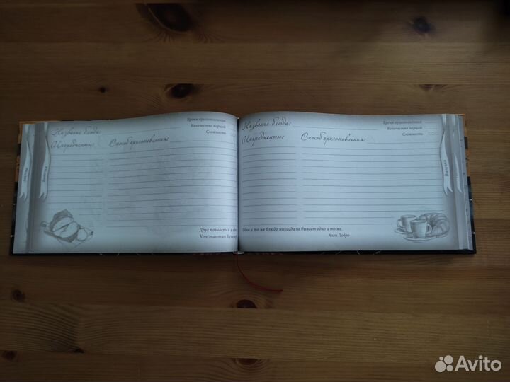 Книга для записей кулинарных рецептов