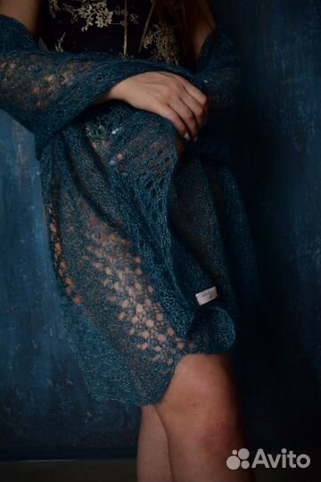 Ажурный Палантин-паутинка