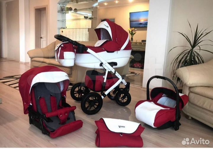 Белая кожа+ ткань Верди 3в1