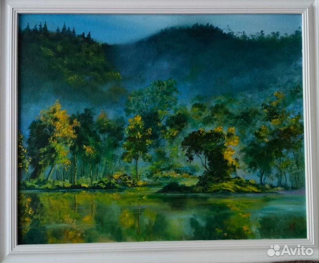 Картина маслом пейзаж.Тропики. Холст. Размер 40х50