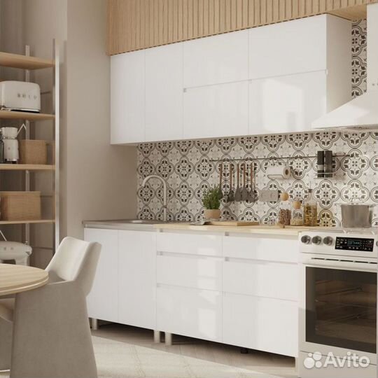Кухонный гарнитур белый 2 метра