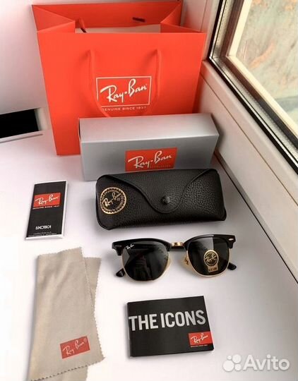 Солнцезащитные очки ray ban clubmaster