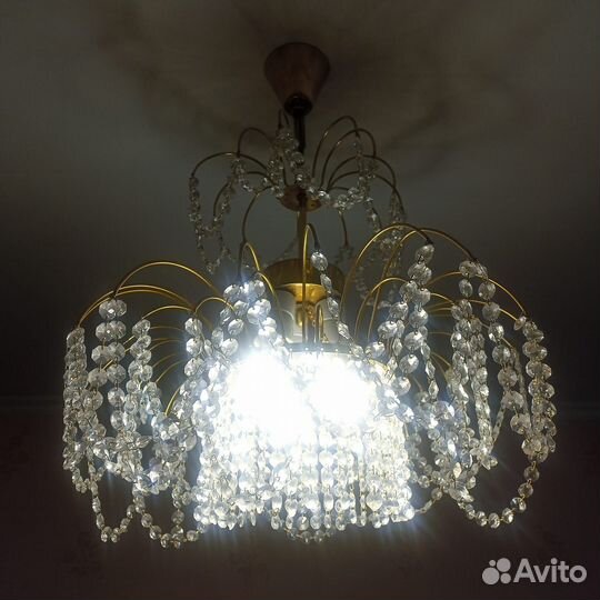 Люстра хрустальная Чехия бу