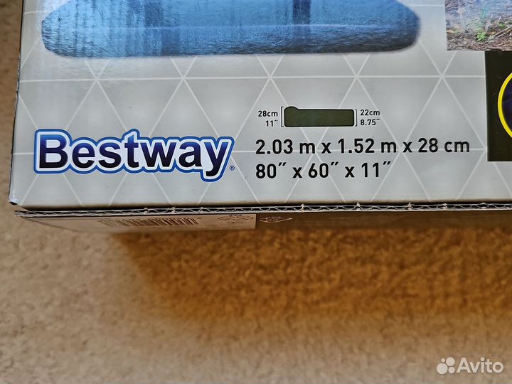 Матрас двуспальный надувной bestway с эл.насосом