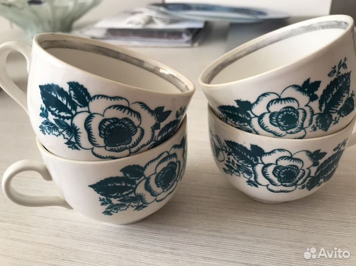 Чашки 4 шт СССР фарфор