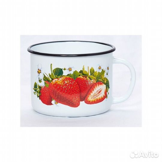 Кружка 1,0 л Сочная клубника