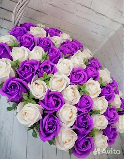 Букет из мыльных роз