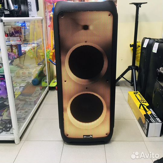 Мощная напольная караоке колонка 150 вт bluetooth