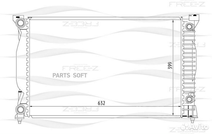 Радиатор охлаждения audi A4/A6 00- 8E0121251AQ