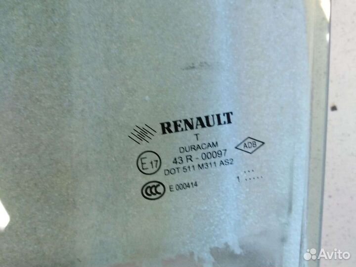 Стекло заднее левое Renault fluence
